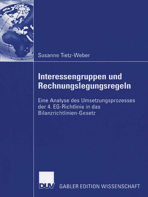 cover image of Interessengruppen und Rechnungslegungsregeln
